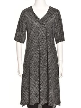 Niche-Nilgun Derman Cypress Dress, black & white, a-line, oversized, Sz L